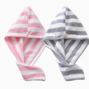 China Pack of 2 Microfiber Hair Drying Caps – Ultra-Soft, Quick-Dry Towels for Frizzy or Damaged Hair on sale