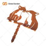 Custom Painted Corten Steel Garden Art Sculpture Wear Resisting