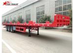 24/32/48/53/50 Foot Semi Truck Flatbed Trailer With Leaf Spring Suspension