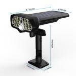 5000K 17PCS Led Commercial Solar Street Lights / Wall Mount Solar Spotlight