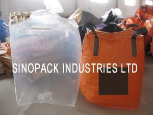 China Large clear Form Fit PE Bulk Fibc big bag liner for carbons / fine powder factory