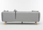 Light Gray Contemporary Bedroom Furniture Living Room Luxury Fabric Sofas