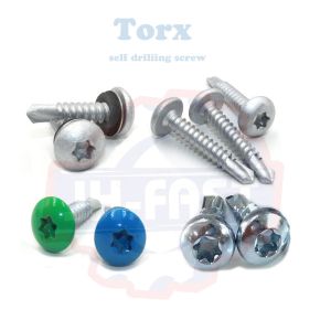 Metric Custom Cross Recessed Pan Wafer Head Self-Drilling Roof Screw with Yellow Finish