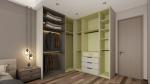 Modern Color Contrast Bedroom Corner Wardrobe With Functional Zoning