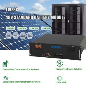China 51.2V 5.12KWh Rack Mount Lithium Battery High Performance 6000 Cycle 38KG factory
