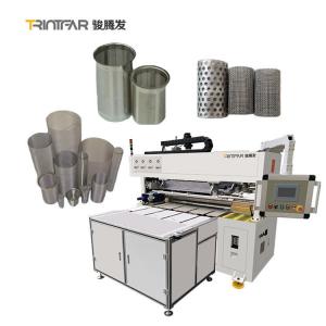 China Metal Perforated Stainless Steel Wire Mesh Cylinder Pipe Tube Filter Welding Machine on sale