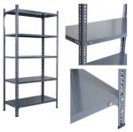 Powder Coating Light Duty Shelving Warehouse Slotted Angle Shelving Rack