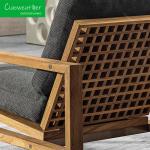 Hotel Outdoor Furniture Luxury Teak Sofa with Modern Design Style Set Solid Wood