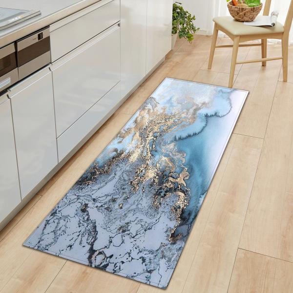 China Long Square Marble Kitchen Floor Mats Stone Pattern Themed Doormat factory