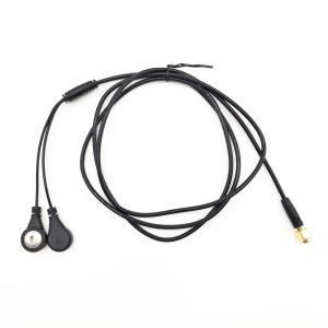 China 30cm ECG Medical Cables 2 Lead 4.0mm Electrode Snaps To RP SMA Female Right Angle factory