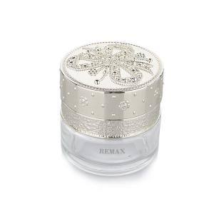 China 35g Cylinder Glass Container Transparent Glass Round Cream Jar With Gold Embossed Lid factory