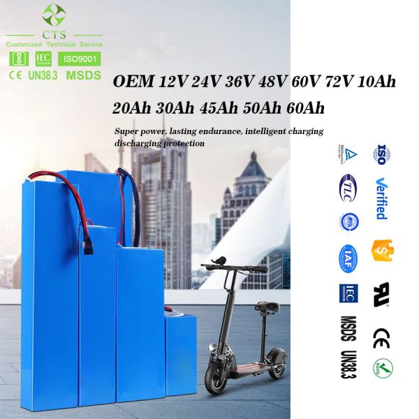 24v 48v 40ah 60ah Lifepo4 Lithium Battery Pack For Electric Motorcycle Ebike