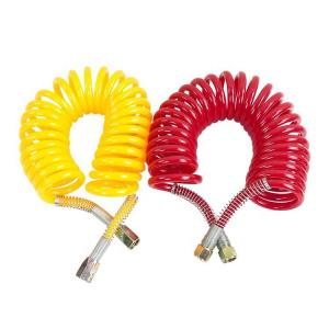 China 90mm Cycles Coiled Nylon Emergency Air Brake Hose Assembly for Semi Truck Applications factory