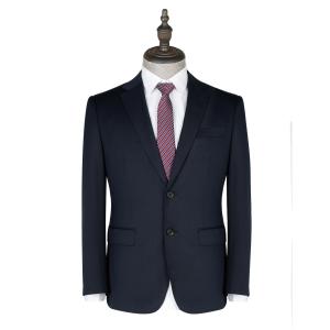 China Men's Fashion Business Suit in Blue Woolen with Single Breasted Jacket and Trousers factory