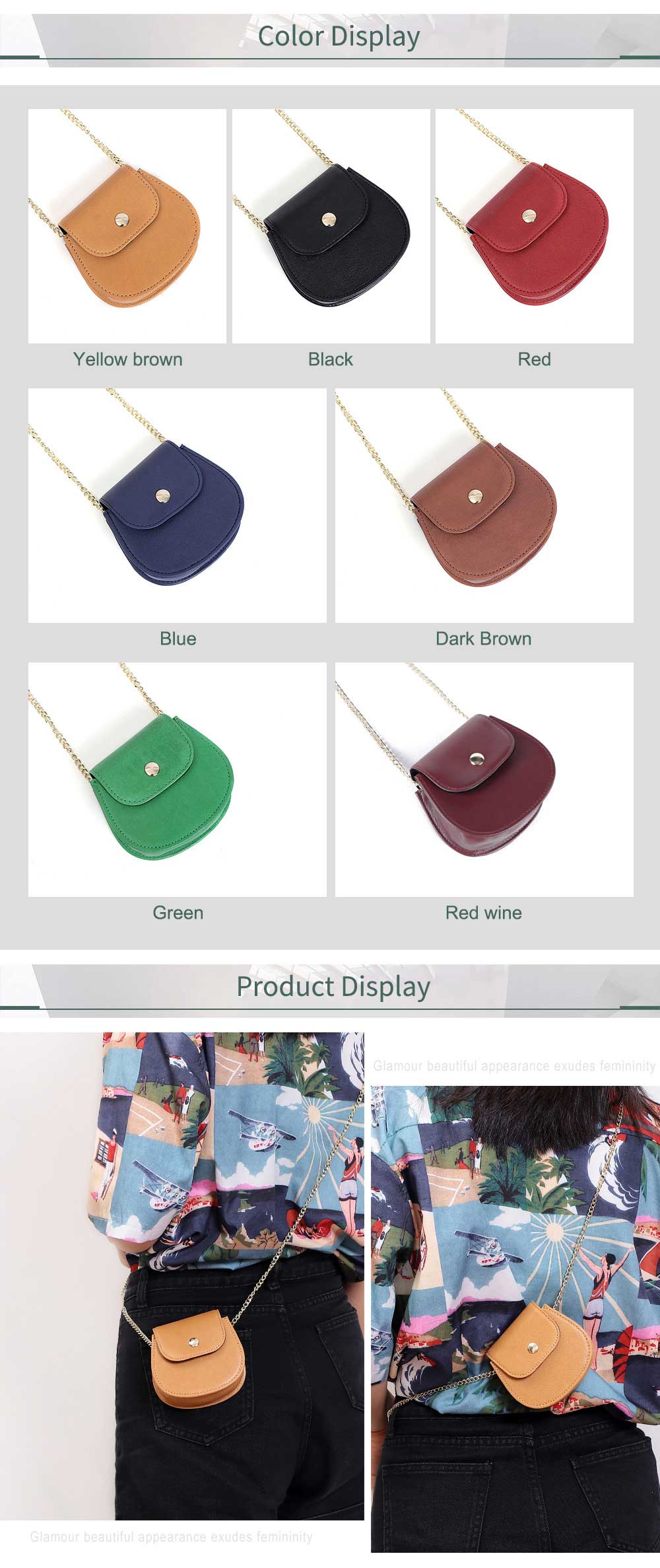 Retro Chain Genuine Cow Leather Mini Lipstick Bag for Women One Shoulder Crossbody