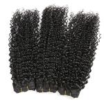 Kinky Curl Undye Color 3 Bundles Peruvian Virgin Hair Weave Wih Frontal No