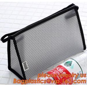 Promotional high quality custom logo plastic mesh document bag PVC file holder