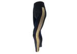 High Waist Golden Side Panel Brushed Leggings Fleece Lined Legging