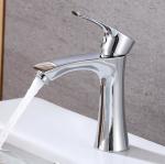 Brass Cartridge Bathroom Cold Only Faucets In SN Chrome