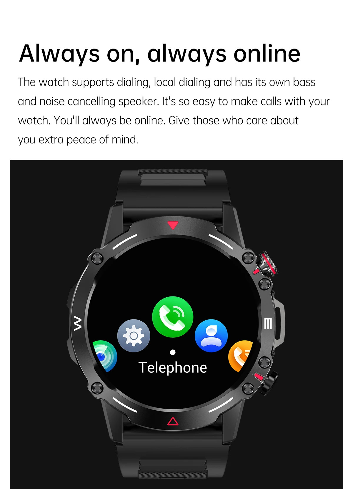 1.43inch HK87 Smart Watch 410mAh Battery AMOLED NFC ECG Monitor