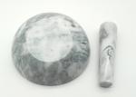 Dia 16.5cm H9cm Grey Stone Mortar And Pestle For Herbs Spices
