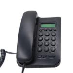 White Portable Corded Phone Office Works 2 Line Caller Id Phone With Gift Box