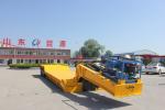 13 Tons Fuwa/BPW Axle Hydraulic Lowboy Semi Trailer for Heavy Machinery