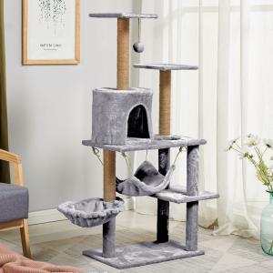 China Multilayer Cat Climbing Tower SISAL MDF Cat Scratching Poles Trees factory