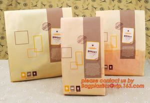 China Professional Food Safe Opp Clear Window Paper Bags Offset Printing, OEM Block Bottom Bags Tin Tie White Paper bags with on sale