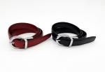Genuine Leather Womens Decorative Belts , Womens Black Leather Jeans Belt