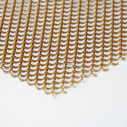 Window Location Metal Coil Drapery Anodized With 7x7 Rope Construct