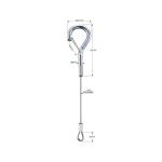 Steel Cable Lifting Slings 32.5*76mm Die Cast Hook Fitting YW86544