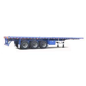 China CIMC 3 Axle 40ft Flatbed Container Semi Trailer Truck SHACMAN factory