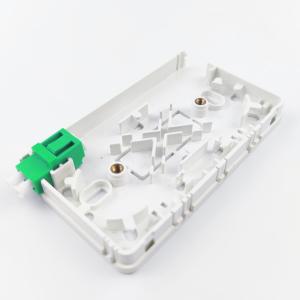 China FTTH Network Fiber Optic Cable Socket Panel 2 Cores LC APC Plastic Faceplate 116*69*19 mm factory