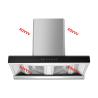 Buy cheap EQVVV T956B T Shape Chimney Hood Silvery S.S. Black Metal Certified Stylish. from wholesalers