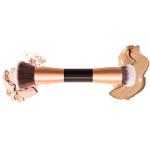 152cm Length ISO9001 Double Headed Makeup Brush Gold Handle Synthetic