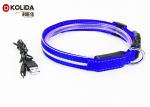 USB Waterproof Rechargeable LED Pet Collar Leashs , Width 2.5cm