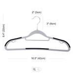 PP White Non Slip Hangers , 2.9mm Non Slip Coat Hangers