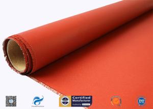 China 0.46 mm Red Fire Resistance Insulation Silicone Coated Glass Fiber Fabric factory