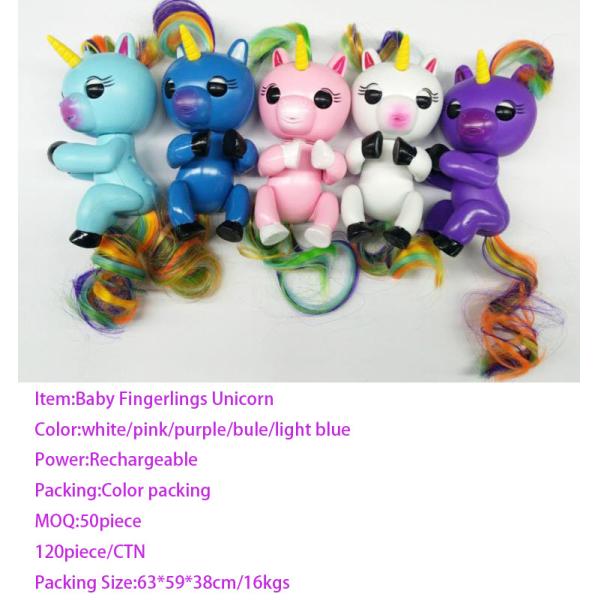 Rechargeable LED Night Light Interactive Baby Unicorn With Sound Recording