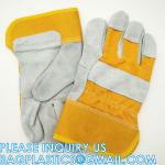 Heavy Duty Leather Welding Working Gloves, Palm safety Gloves, suede finish,