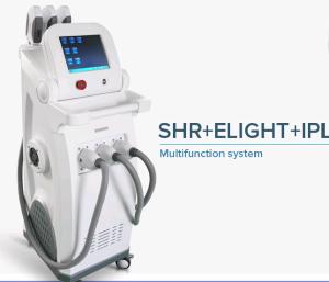 China SHR+Elight(IPL+RF)+laser painless fast permanent hair removal aesthetic equipment factory