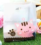 Recycable Custom Logo Reusable Shopping Bags , Frosted Clear Plastic Packaging