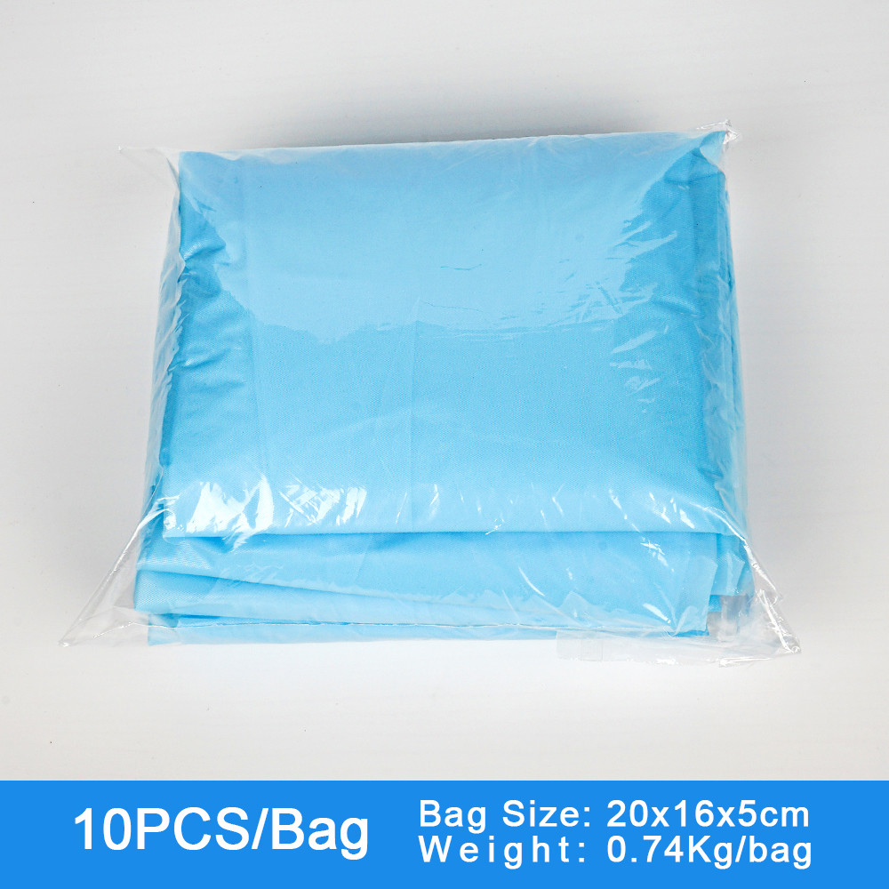 Blue CPE Medical Disposable Gowns Aprons Non Sterile With Thumb Hook