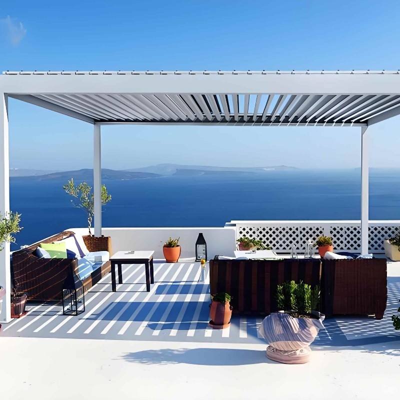 Innovative Aluminum Pergola with Metal Roof: Smart, Sturdy, Stylish Outdoor Solution