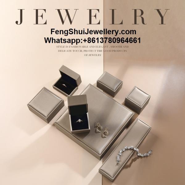High-End PU Brushed Jewelry Box, Ring Jewelry Box, High-End Storage Box, Necklace Pendant Box, Bracelet Box, Can Be Printed With LOGO