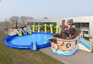 China Priate Bay Inflatable Water Slide Professional Safety For Entertainment factory