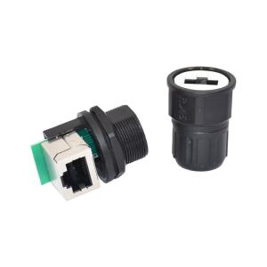 China Outdoor Ethernet Rj45 Coupler IP68 Rj45 Panel Mount Waterproof Connector factory