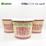 Disposable food grade paper popcorn buckets container for take away food