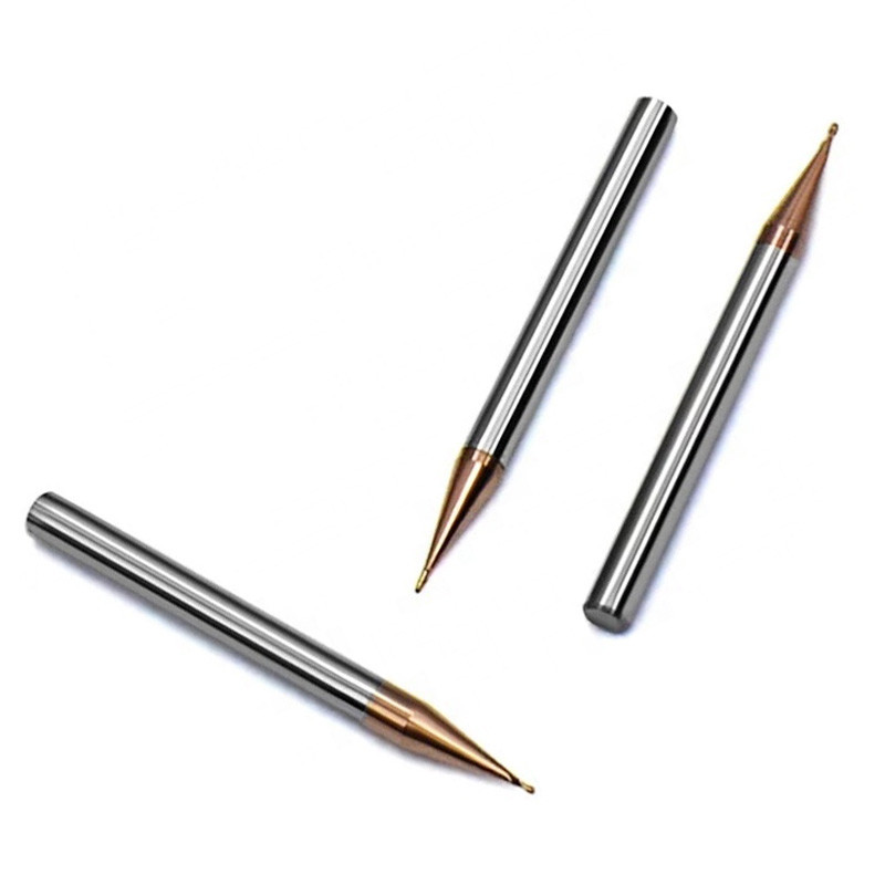0.2mm Micro End Mills Tungsten Carbide Helix Angle 35 Degrees